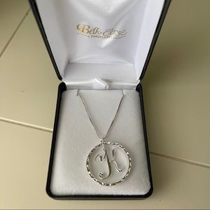 NEW Sterling silver Letter K necklace
